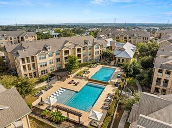 Drone view of pool